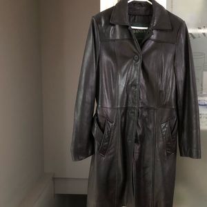 Zip in, Zip out lined leather coat